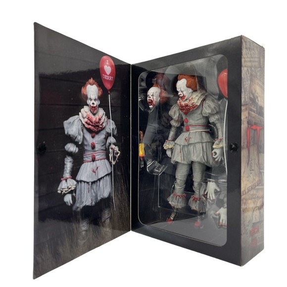 NECA IT 2017 Ultimate Bloody Pennywise & IT Chapter 2 Ultimate Pennywise Figures - Picture 2 of 16